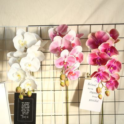 ROSENICE Fake Flower Artificial Butterfly Orchid Flower Plant Home Decoration 3pcs 
