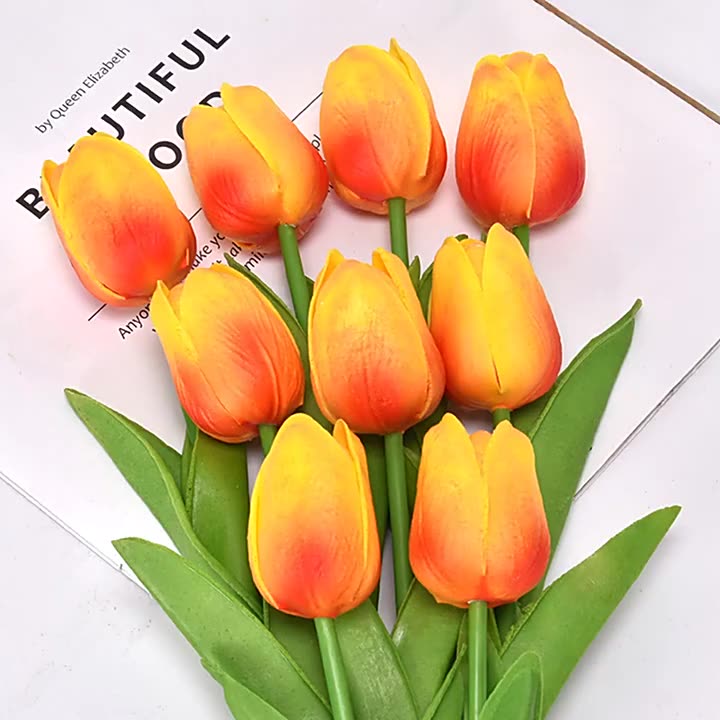 Artificial latex pu real touch tulip wholesale artificial flowers