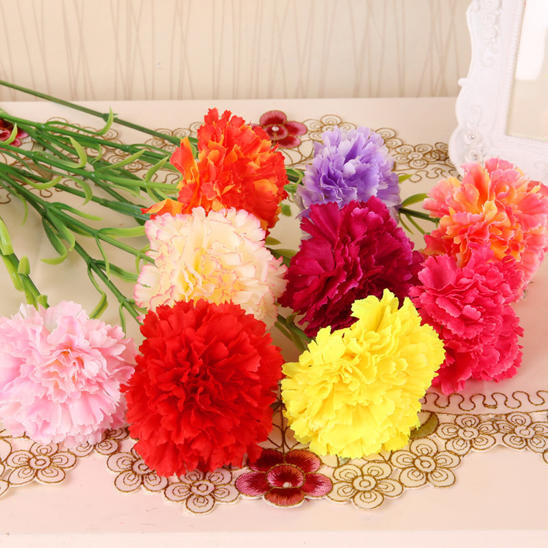 Artificial real touch silk carnation flower wholesale artificial flowers
