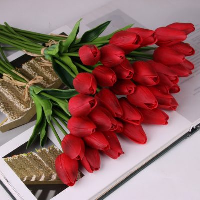Artificial silk flower tulip with cheap price (1)