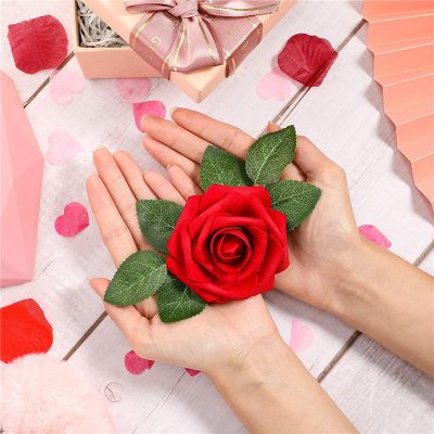 Decoration large 8cm fake artifical rose (4)