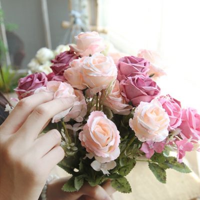 Fake rose flower bouquet for birthday (3)