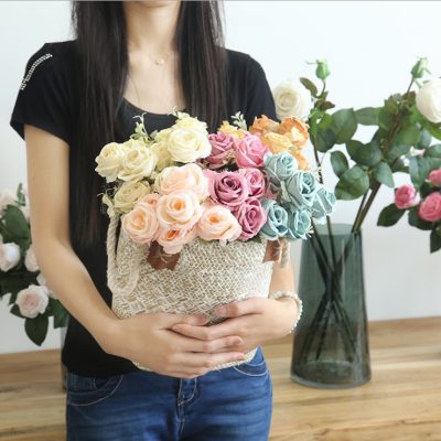 Fake rose flower bouquet for birthday (4)