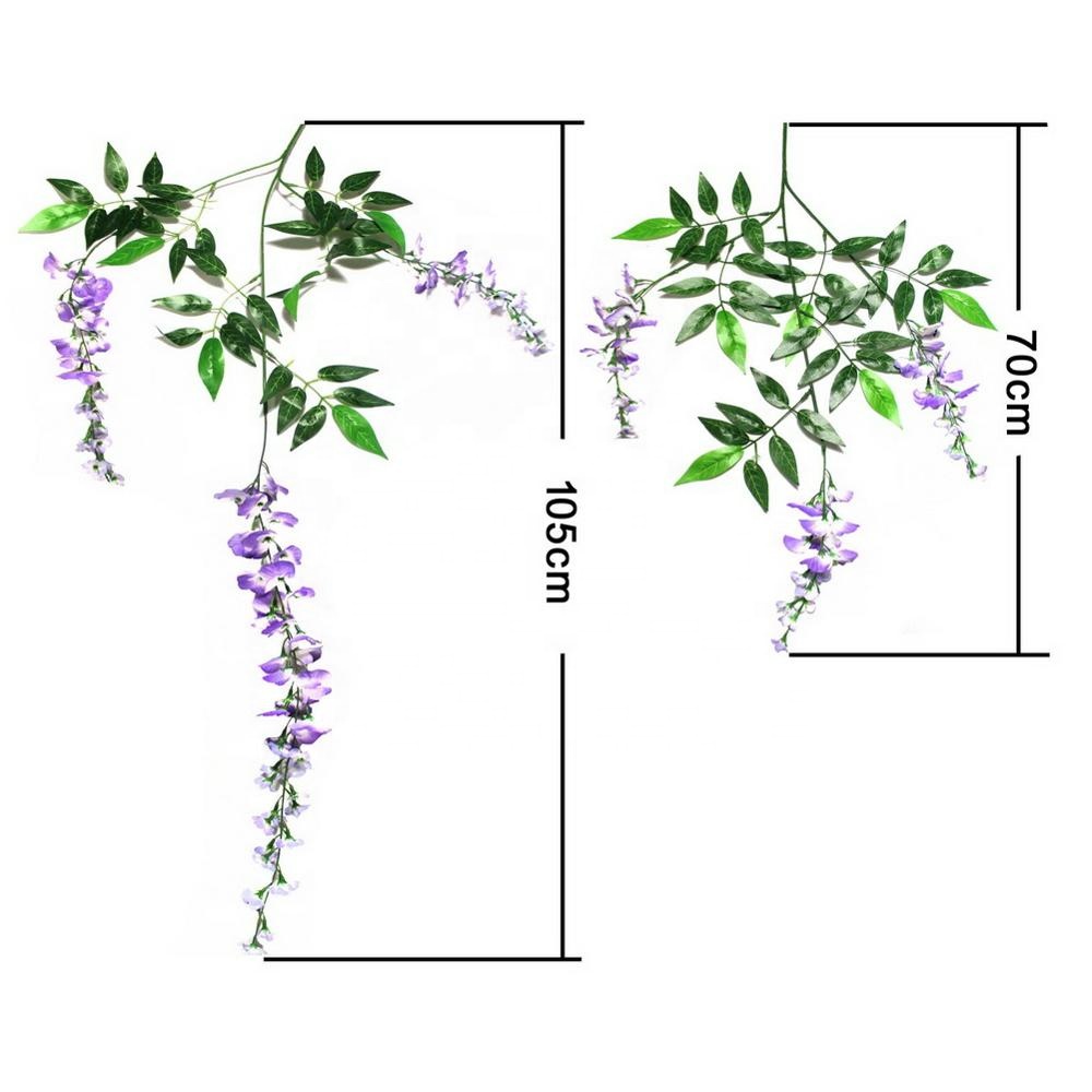 Silk wisteria garden hanging flower plant wholesale artificial flowers