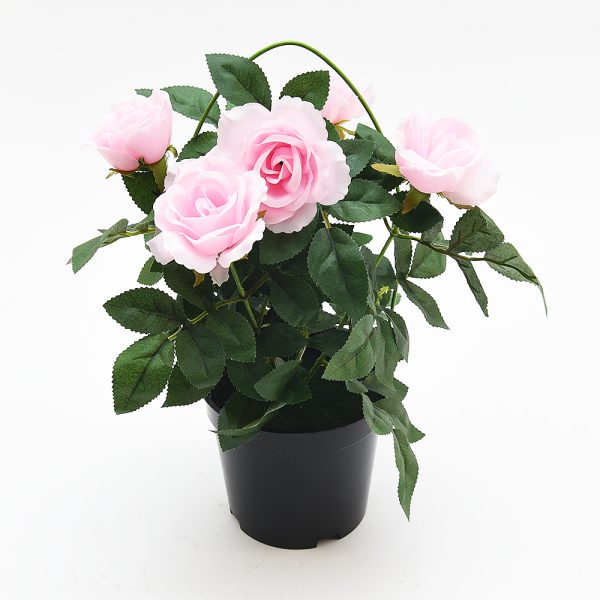 Small red rose flowers artificial for home (3)